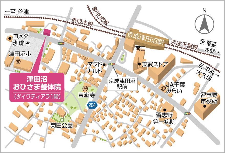 津田沼院　MAP改